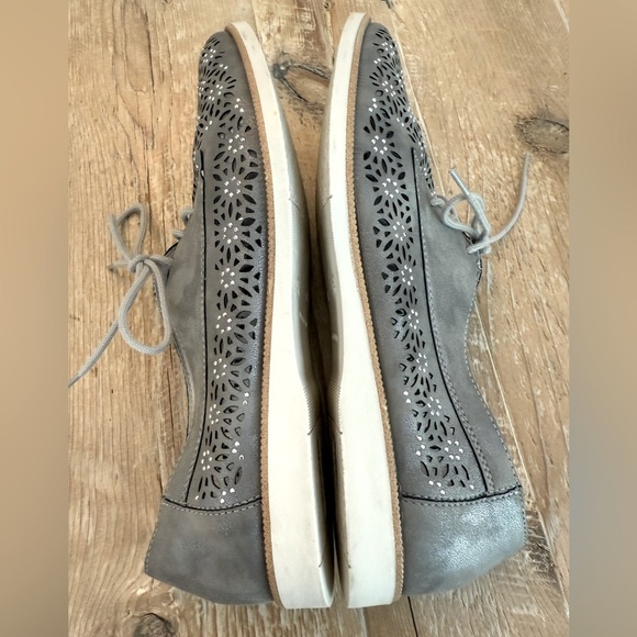 Remonte Women's Kennya Lasser Cut Gray Silver Lace Up Oxford size 41 - Picture 7 of 12